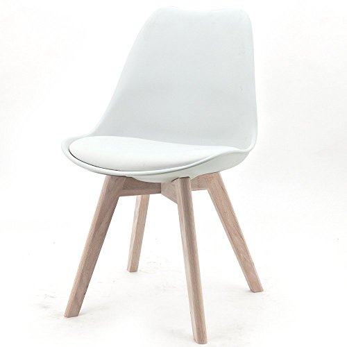 Design Stuhl RANGE Kunststoffschale Esszimmerstuhl Retro Designer Möbel Stühle (1, Weiß)