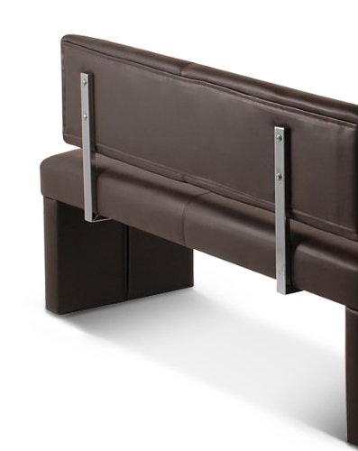 SAM® Sitzbank Sabrina 164 cm in braun komplett bezogen angenehme Polsterung pflegeleicht teilzerlegt Auslieferung durch Paketdienst