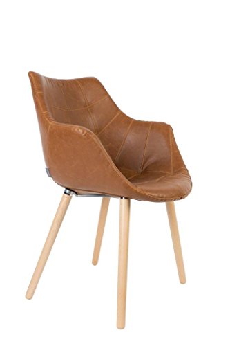 Stuhl Polsterstuhl TWELVE Vintage Braun von Zuiver