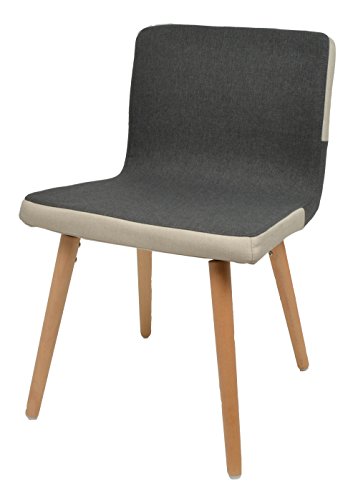 ts-ideen Barstuhl Design Polster Lounge Stuhl in anthrazit Holz