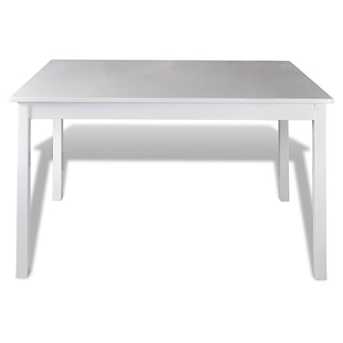 vidaXL Holztisch mit 4 Stühle Möbel Set Weiß Tisch Esstischset