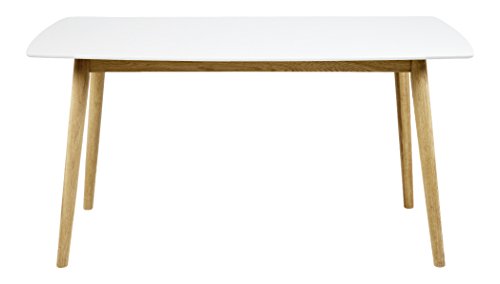 AC Design Furniture 60733 Esstisch Pernille, 150 x 80 cm, Tischplatte aus Holz lackiert, weiß