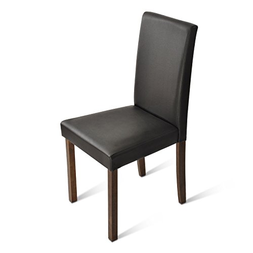 SAM® Polster-Stuhl Billi, Esszimmer-Stuhl mit Lederimitat in braun, massive Holzbeine in kolonialfarben, Design-Stuhl für Küche und Esszimmer