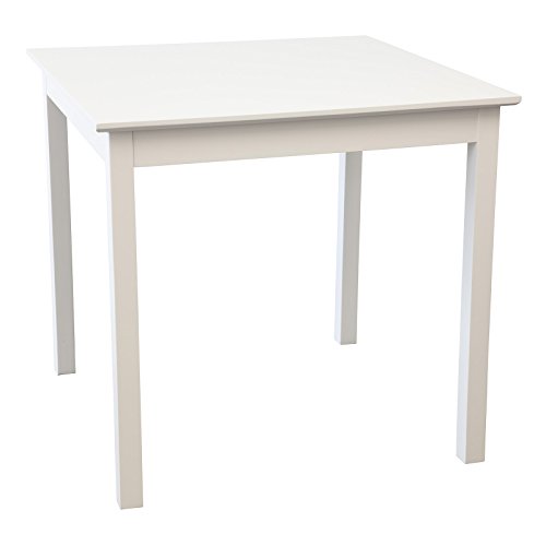Tisch LUCCA 80 x 80 cm Birke massiv weiß Esszimmertisch Küchentisch