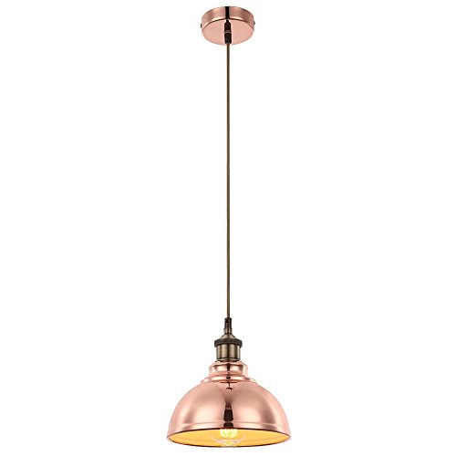 Design Fabrik Vintage Decken Pendel Hänge Leuchte Kupferfarbig Lampe 1xE27 Globo 15082