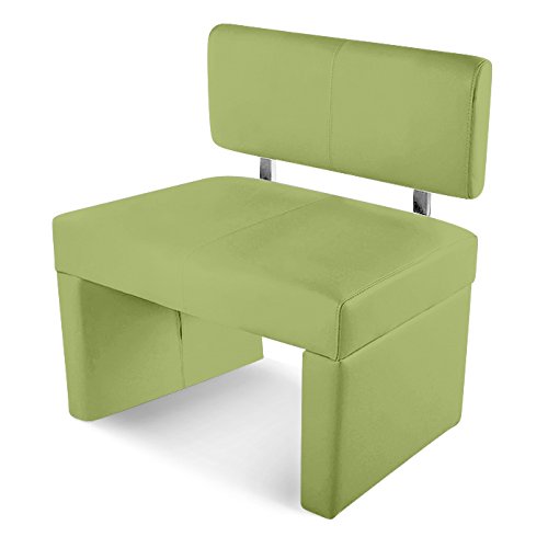 SAM® Esszimmer Sitzbank Sesto, 80 cm, in lemon green, Sitzbank mit Rückenlehne aus Samolux®-Bezug, angenehmer Sitzkomfort, frei im Raum aufstellbare Bank