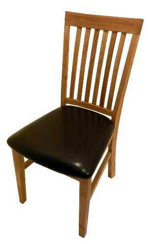 SAM® Esszimmerstuhl Okay in Wildeiche geölt, Stuhl mit braunem SAMOLUX®-Bezug auf der Sitzfläche, angenehme Polsterung, pflegeleichter Stuhl