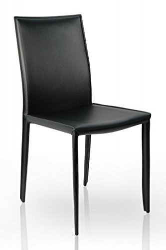 DuNord Design Stuhl VERONA schwarz echt Leder