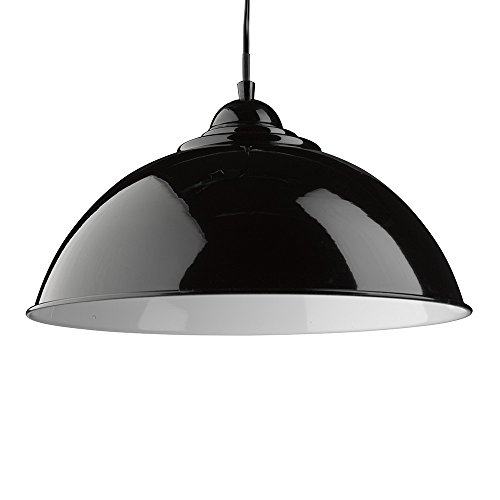 LED Pendelleuchte Metall simpel Kitchen - Ø 34cm - schwarz