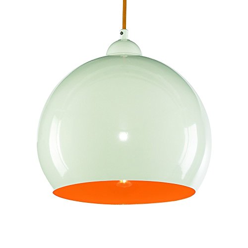 LED Pendelleuchte modern Trendy Ball - Ø 28cm - weiß-orange