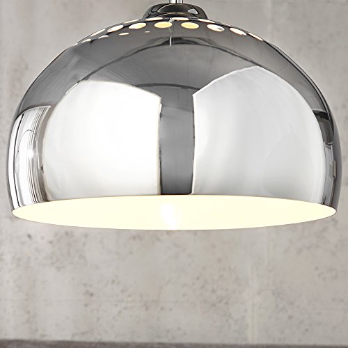 lounge-zone Design Penddelleuchte Hängeleuchte Leuchte Pendellampe Design Hängelampe Lampe CHROME BALL verchromt 35cm 13326