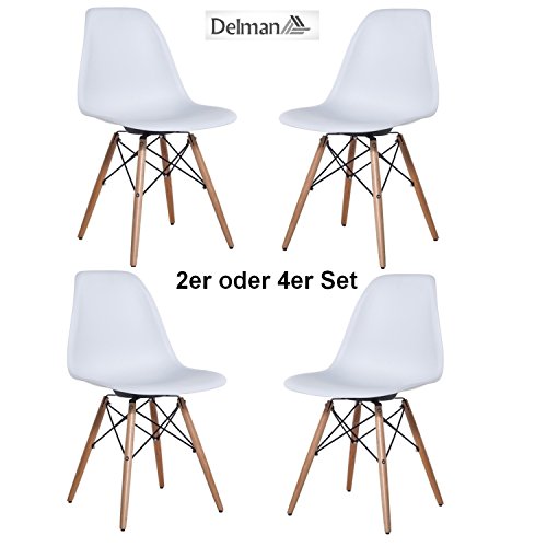 Delman Esszimmerstuhl Esszimmerstühle Wohnzimmerstühle Designerstühle 02-0010WT (4 Stück)