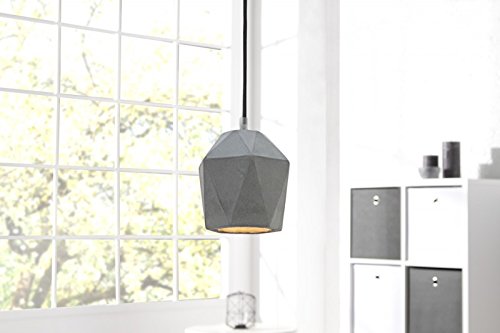 DuNord Design Hängelampe Pendellampe B-TONG PRISMA Beton Lampe Leuchte grau Industrie Design
