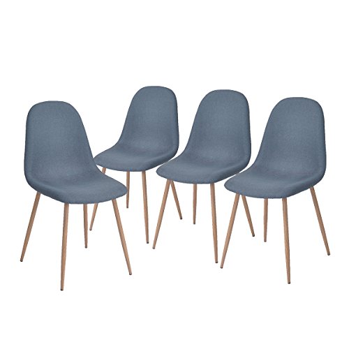 Aingoo 4stk.Küchenstuhl Metallbeine Stuhl Bistrostuhl Eiffel Stuhl Sitzgruppe Esszimmer Stuhl Stuhlgruppe