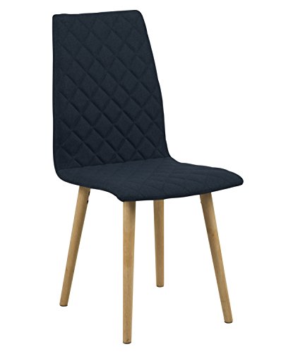 AC Design Furniture 0000067778 Esszimmerstuhl, Stoff, dunkelblau, 54.5 x 45 x 94.5 cm