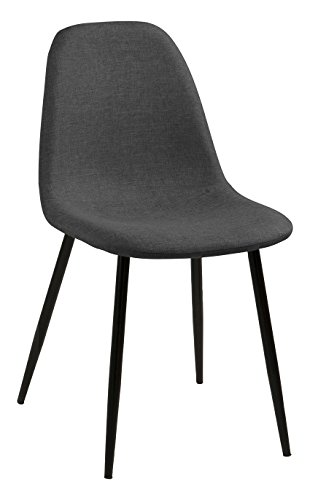 AC Design Furniture 64374 Esszimmerstuhl, Stoff, grau, 56 x 44.5 x 84 cm