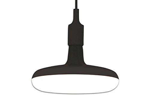 DuNord Design Hängelampe LED Küchenlampe ROSWELL schwarz 22cm Retro Pendellampe Design Lampe