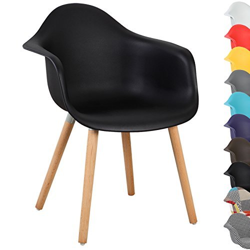 WOLTU® #556 Esszimmerstuhl 1 Stück Esszimmerstuhl mit Lehne Design Stuhl Küchenstuhl Holz