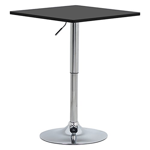 WOLTU Bartisch Bistrotisch, Partytisch, Design Tisch mit Trompetenfuß, drehbare Tischplatte aus robustem MDF, höhenverstellbar, Dekor #893