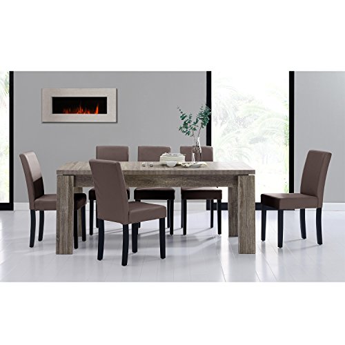[en.casa] Esszimmerset mit Tisch und 6 Stühlen (6 Farbkombinationen)