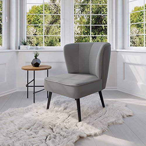 myHomery Venlo Lounge Sessel gepolstert - Polsterstuhl für Esszimmer & Wohnzimmer - Vintagesessel ohne Armlehnen - Eleganter Retro Stuhl aus Stoff -