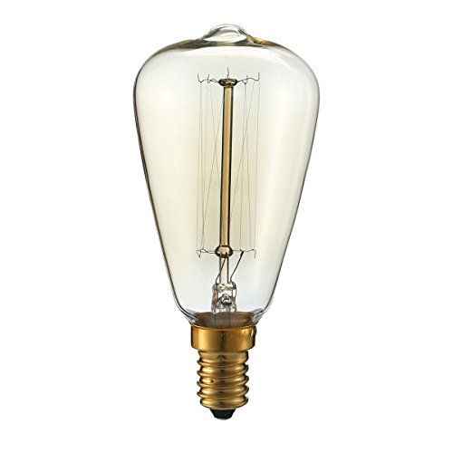 Edison Glühbirne Vintage ST64 E27 Retro Glühlampe 40W,220V-230V, Warmweiß, Industriel Design für jeder Nostalgie Raum